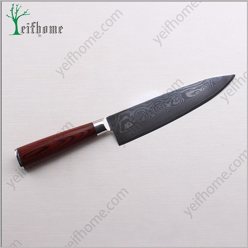 Professional 8 Inch damascus kitchen knife with gift box