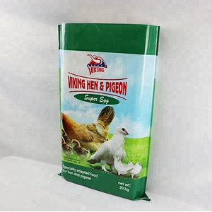 Custom design plastic feed bag 50kg , poulty pp woven feed packing bag 20kg, polypropylene woven feed bag