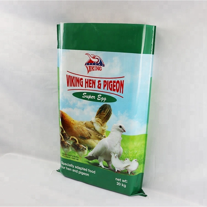 Custom design plastic feed bag 50kg , poulty pp woven feed packing bag 20kg, polypropylene woven feed bag