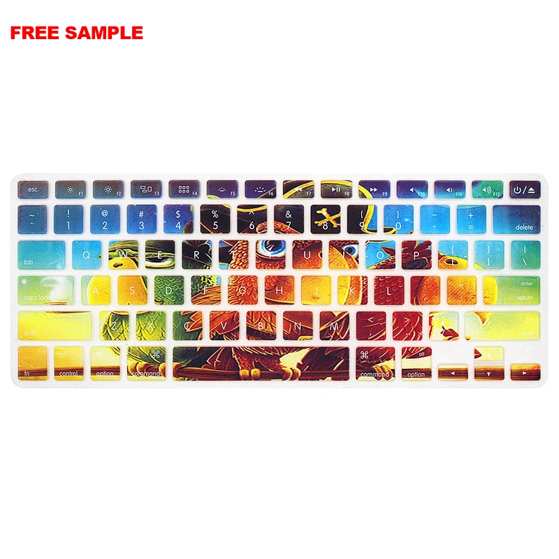 Free Sample amazon hot sales Waterproof Custom Made DIY Silicone Keyboard Skin Keyboard Cover For Macbook Pro