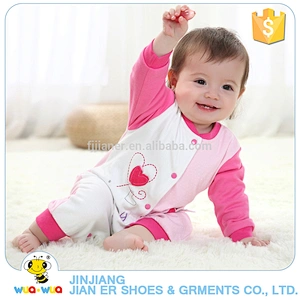 Custom unique style buttons design baby clothes set romper bodysuit