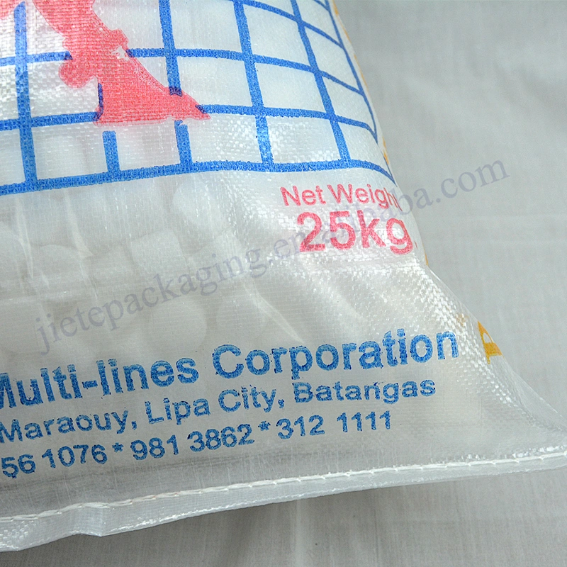 100% virgin transparent plastic laminated 25kg pp woven feed packaging for grain,silo,animal food