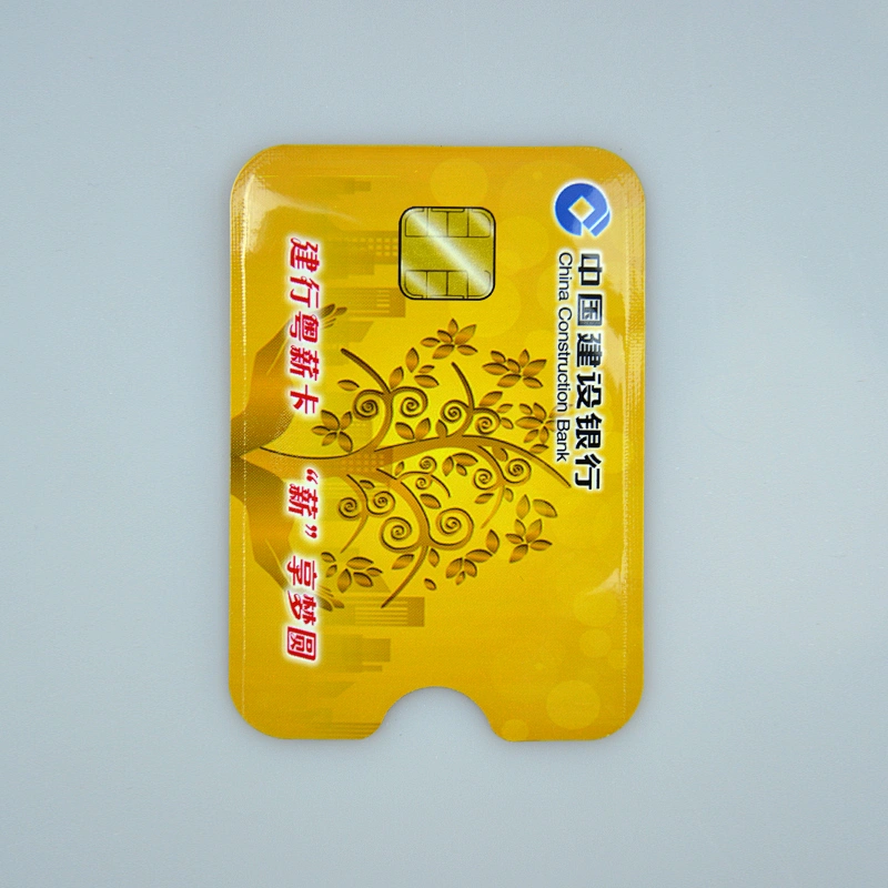 PE foil film plastic card holder bag for ID ,credit,bank