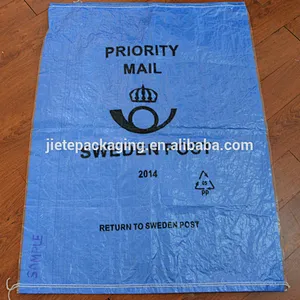 one side printing promotional drawstring sealing custom post bags