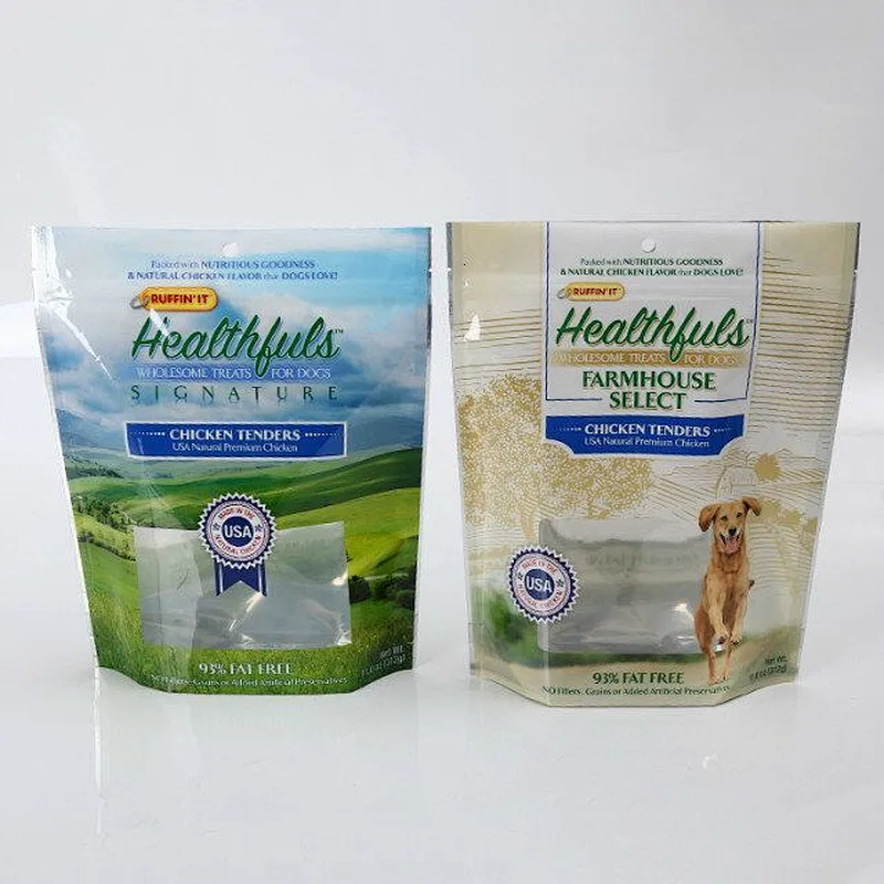 Transparent PE color printing pet food packaging bag