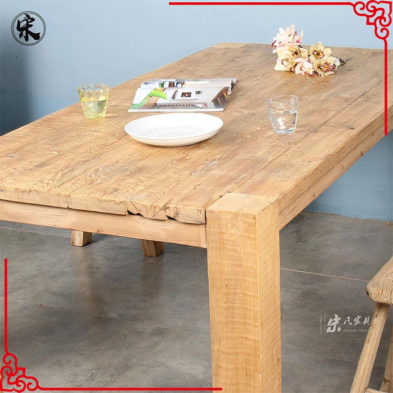 Chinese reclaimed wood dining room furniture table Beijing
