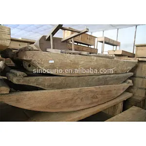 Antique chinese home decoration craft vintage wooden boat