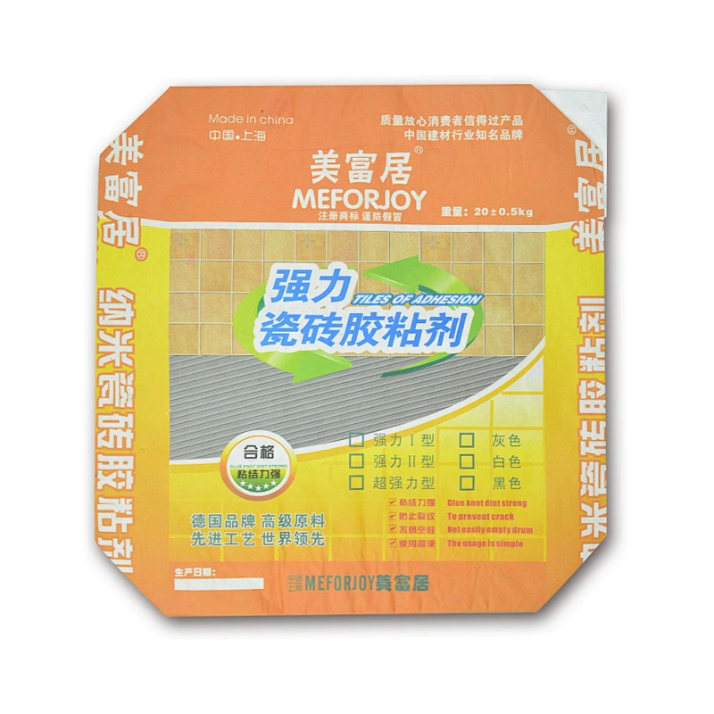 China manufacture kraft paper valve bag for cement, putty powder packaging bag 20kg