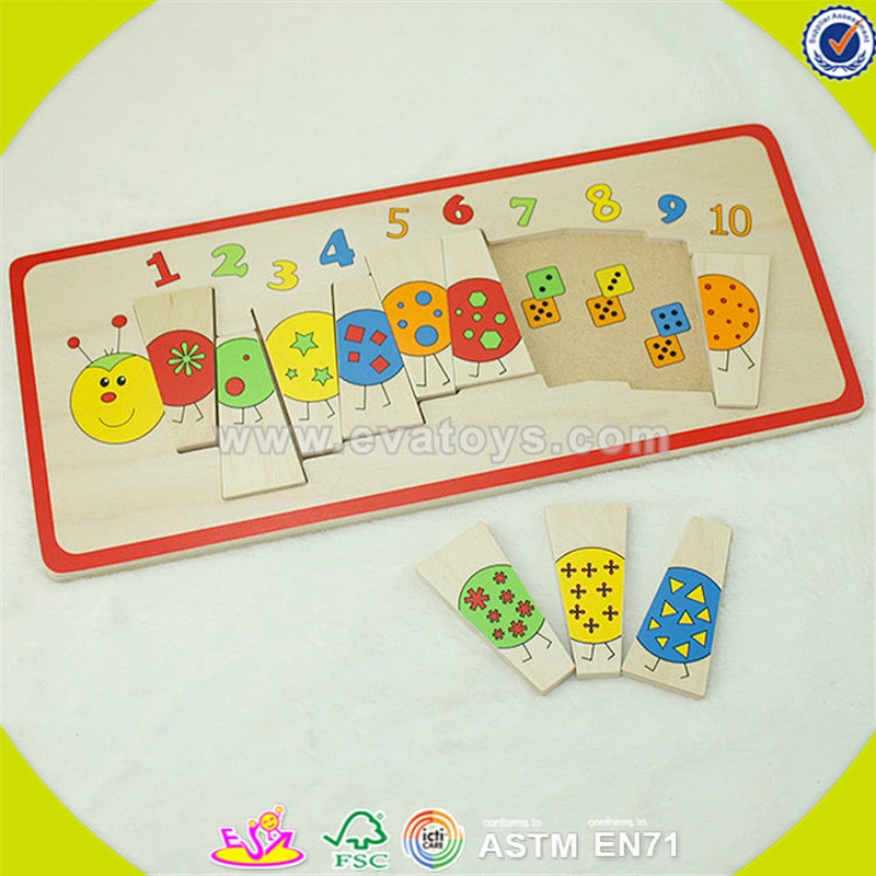 wholesale hot kids wooden puzzle toy interesting baby wooden caterpillar shape puzzle toy nice baby puzzle toy W14L019