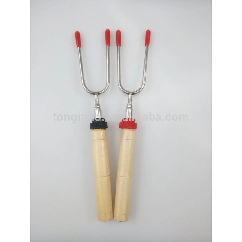 Stainless steel telescoping fire pit marshmallow fork