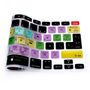 For mac OSX Spanish Shortcuts Custom Keyboard Skins silicone keyboard skin laptop skin For macbook pro retina display