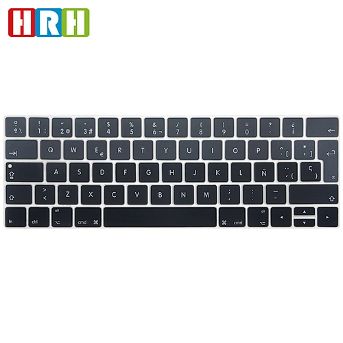 Silicone keyboard cover Rainbow Spanish Keyboard Protective Film keyboard skins For macbook pro touch bar 13 15