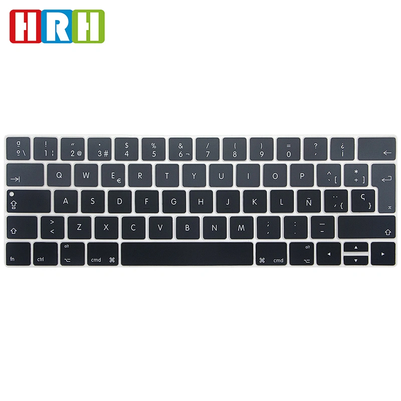 Silicone keyboard cover Rainbow Spanish Keyboard Protective Film keyboard skins For macbook pro touch bar 13 15