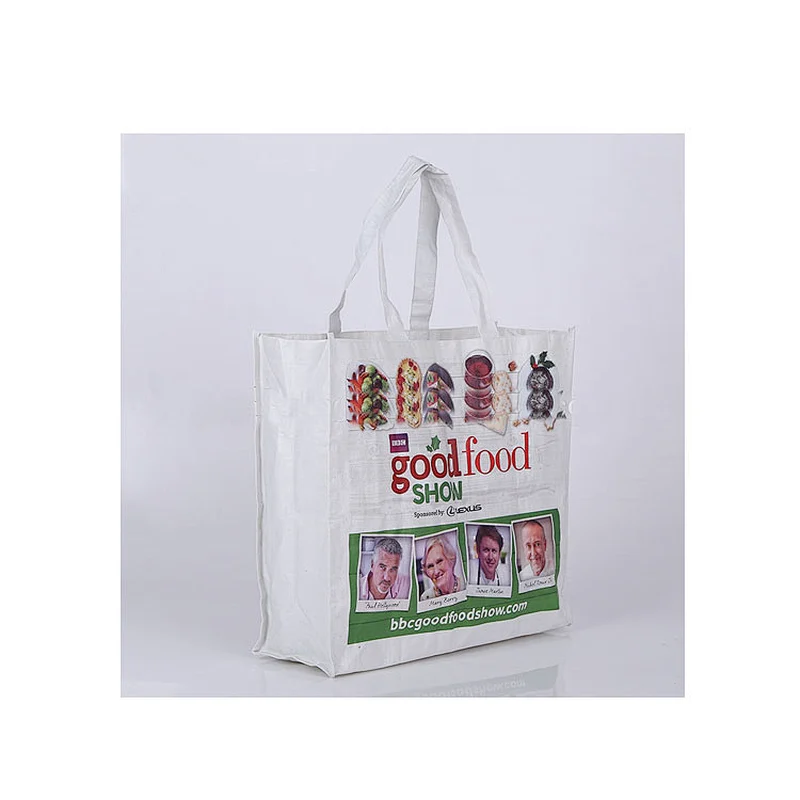 custom design reusable shopping pp woven tote bag,cheap printed shopping bags