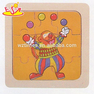 wholesale educational kids wooden puzzle clown fashion children wooden puzzle clown W14C182