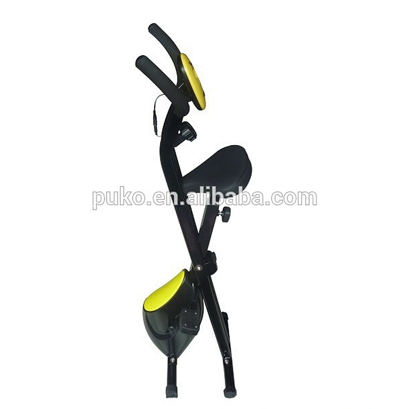 PUKO Folding Adjustable Magnetic Upright Exercise Bike Fitness Machine
