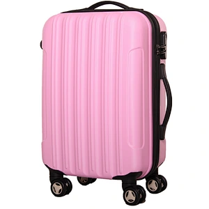 China Factory Supply Travel Luggage Customized Logo Trolley Hard Bag 24''  ABS/PC Suitcase On 4 Wheels