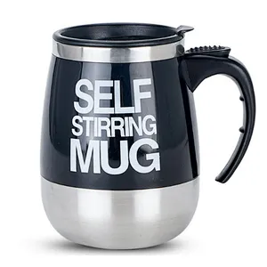 Customized 450ml Stainless Steel colorful Electric Coffee Mixing mug Automatic Self Stirring mug