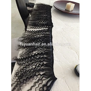 Top quality single drawn double machine weft raw virgin Indian hair curly