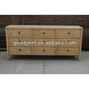 chinhese antique wooden furniture 9 drawer cabinet