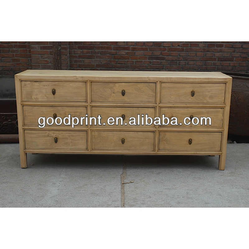 chinhese antique wooden furniture 9 drawer cabinet