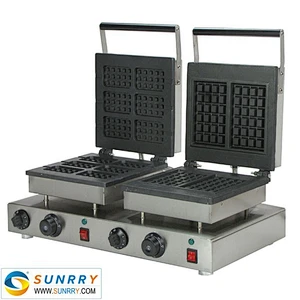Professional rectangle shape waffle cake cone baker tool
