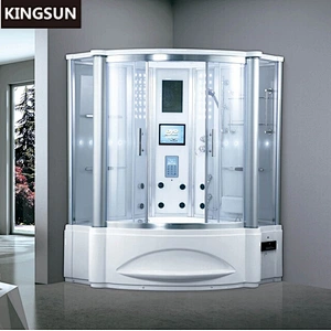K-7062B Commercial Computer Controlled Guardian Glass Doors Steam Shower Room