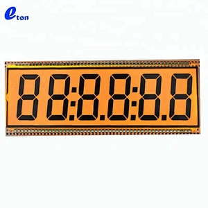 Customized Monochrome 50 Pin 6 Digit 7 Segment TN LCD Display For Petrol Pump/Fuel Dispenser/Gas Station