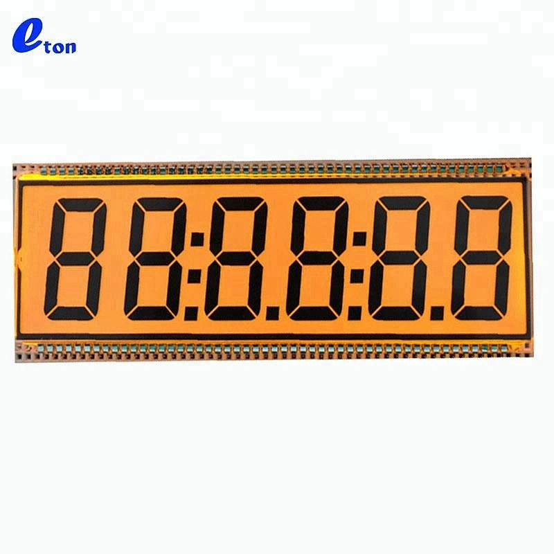 Customized Monochrome 50 Pin 6 Digit 7 Segment TN LCD Display For Petrol Pump/Fuel Dispenser/Gas Station