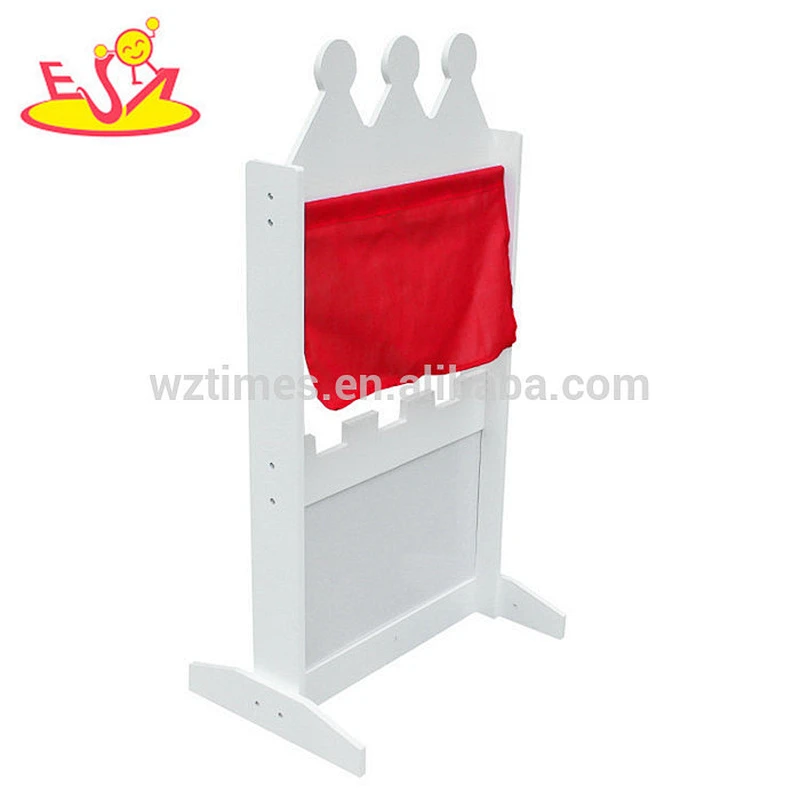 wholesale kids wooden puppet theater for sale funny toy children wooden puppet theater for sale W10D145