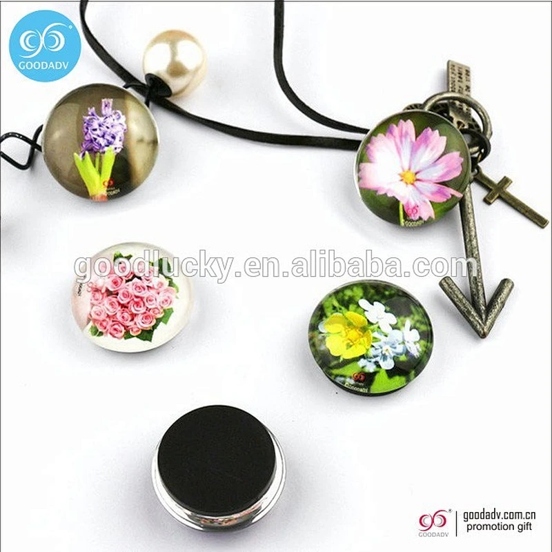 Hot sell creative beautiful custom various picture 3d round glass magnet souvenir gift