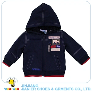 Wholesale customized design kids girls cotton hooded jacket