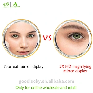 World Cup promotion advertising gifts circular 75mm Mini 5X cosmetic mirror, portable pocket mirror in stock