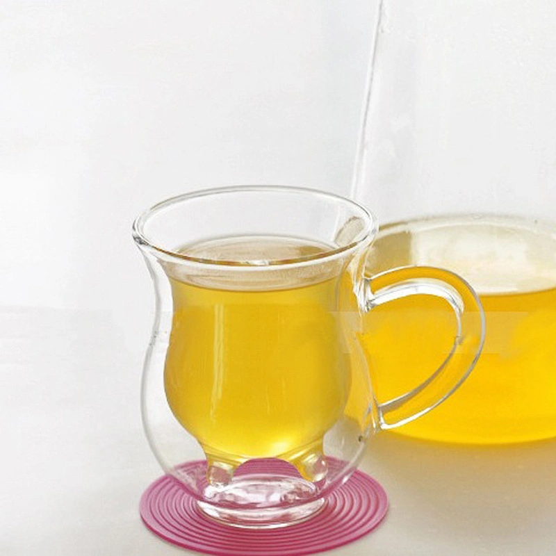 Unique design dairy cow shape milk glass cup match glass handle for drinking