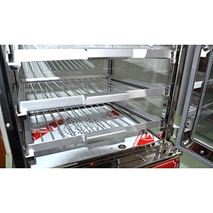 Steamer glass food display cabinets and hot food display case with full visual glass