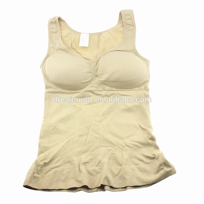 Cami Body Shaper w/ Removable Pads Tank Top Slimming Camisole Vest Bra ShapeWear Popular