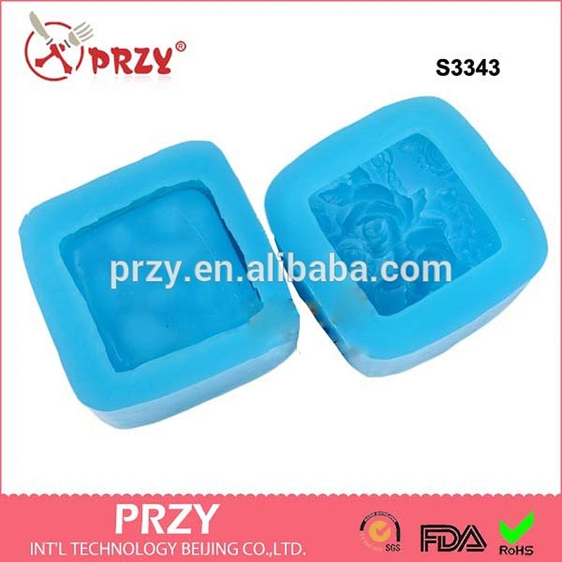 S3343 3d full rose case handmade soap mold rose case decorative handmade soap mould