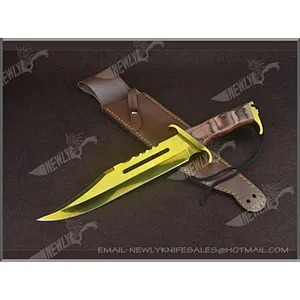 Custom Made Plated Blade Best Military Combat Knife