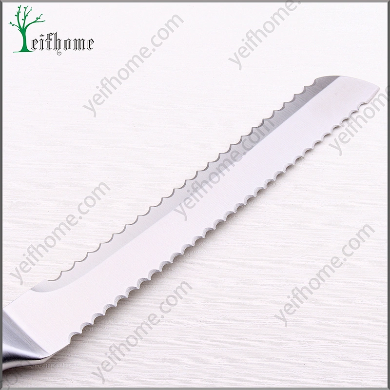 Professional stainless steel Double Serrated Edge bread knife