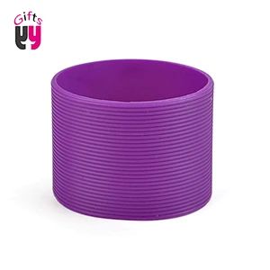 portable heat shrink water bottle silicone sleeve with customized logo