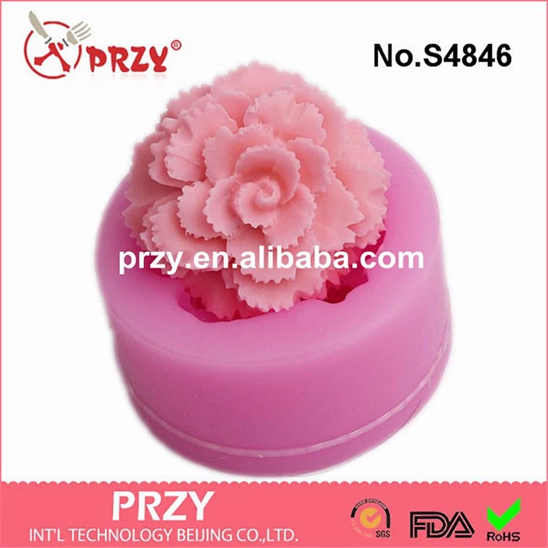 3D Silicone Flower Molds for Bakeware Soap Jelly Candy Tools