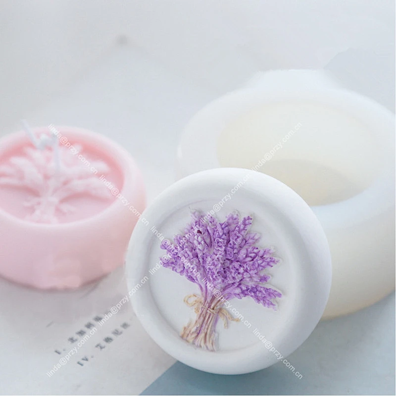 Lavender Soap silicone mould Silica gel candle mold Aroma plaster decoration molds