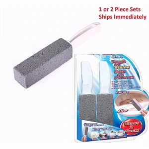 Magic Pumice Natural Stone Toilet Scrubber Heavy Duty Cleaning Stain Remover 1 or 2pcs