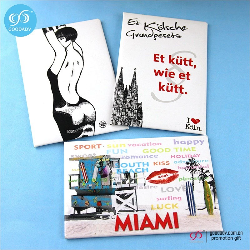 promotional metal tin custsom fridge magnet sticker wholesale