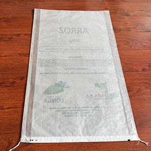 Agricultural use white printing woven bag packaging used for fertilizer 25kg
