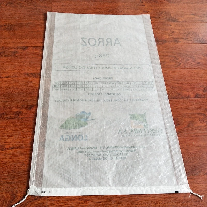 Agricultural use white printing woven bag packaging used for fertilizer 25kg