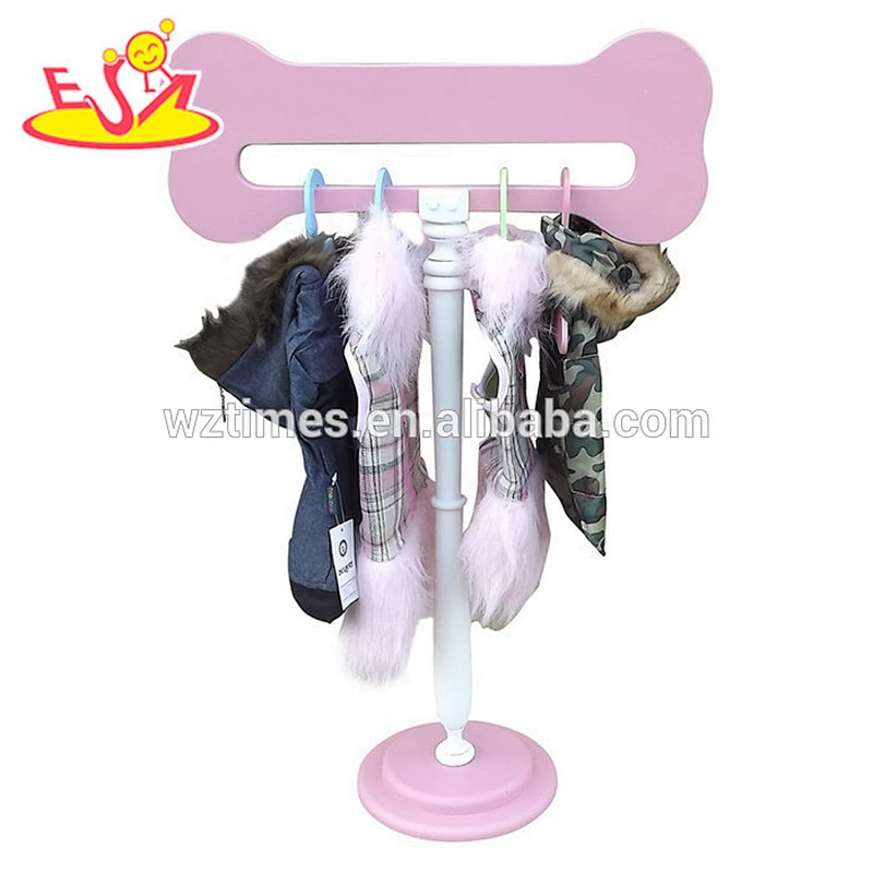 Wholesale cheap useful pink wooden pet wardrobe for storing pets' clothes W06F010A