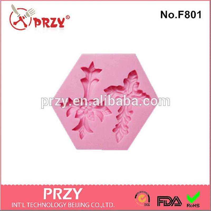 F801 cross shaped silicone fondant mold decorative baking tool
