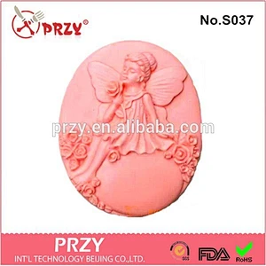 2015 DIY handmade angel on the stone silicone molds for soap making