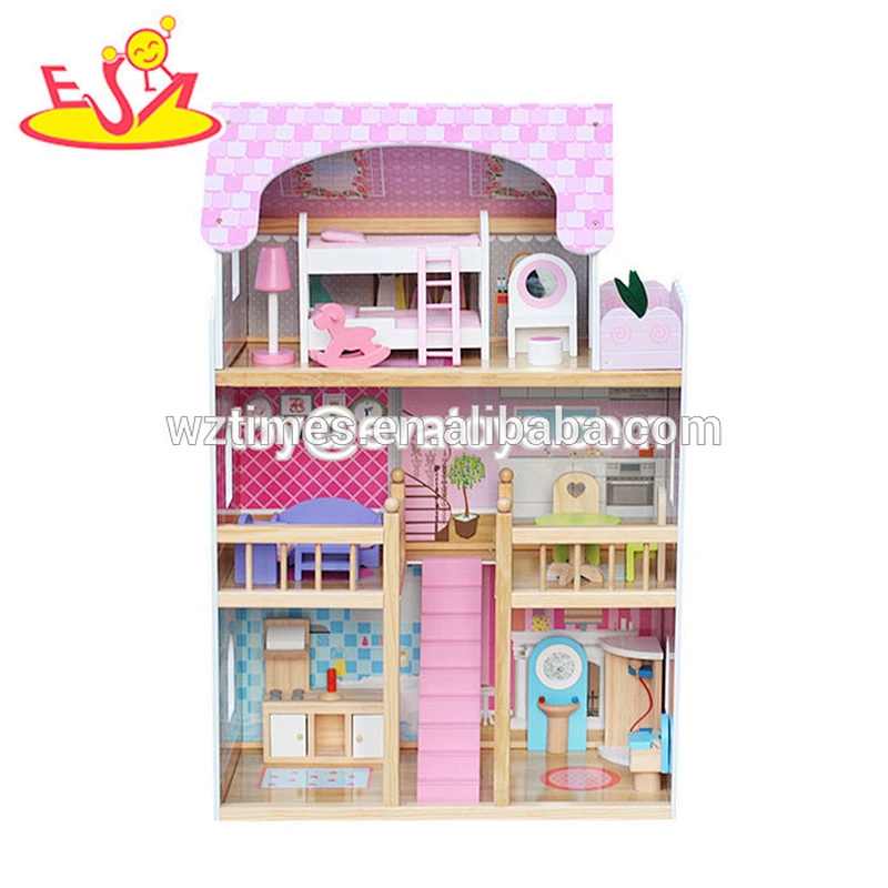 2018 Popular wooden model toys mini doll house toys for toddler W06A269
